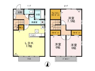 クレアシティ壱番館の物件間取画像